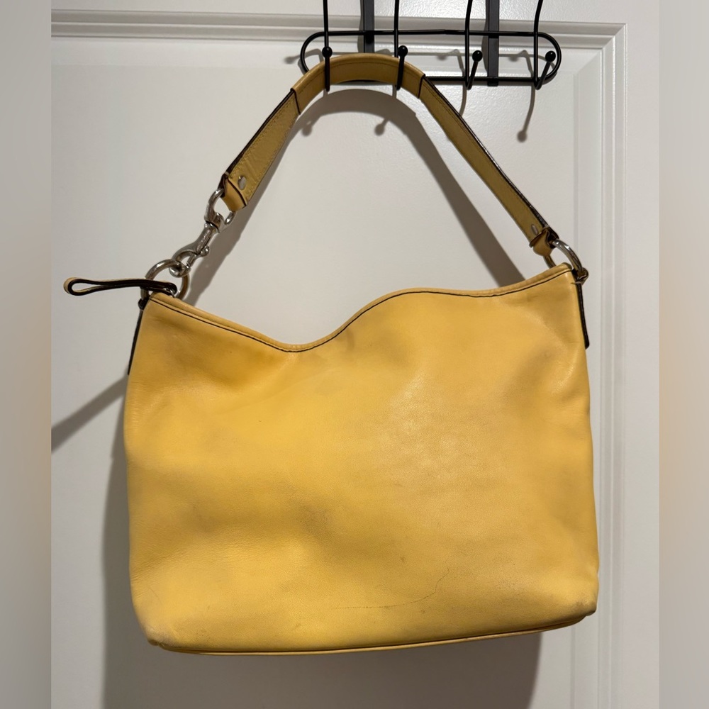 Coach Yellow Leather Shoulder Bag